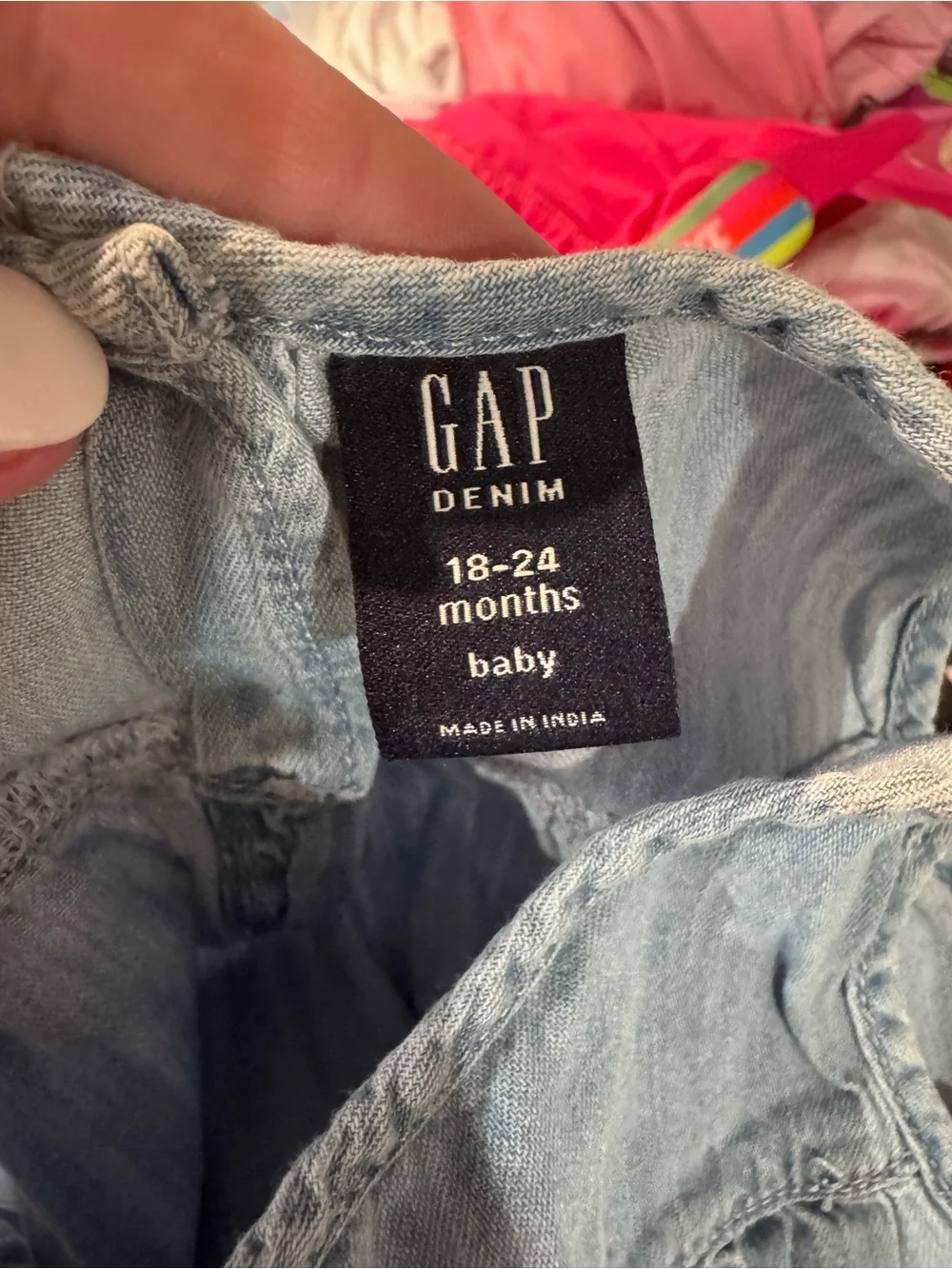GAP Baby/Toddler Denim Ruffle Tank Top - Blue -